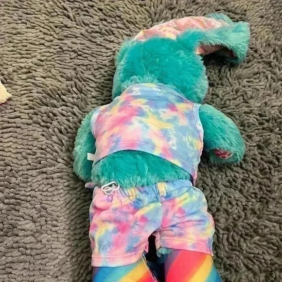 Build A Bear BAB BEACH BUNNY Summer Ocean Vibes Green Teal Stuffed Plush '21 - Picture 5 of 7